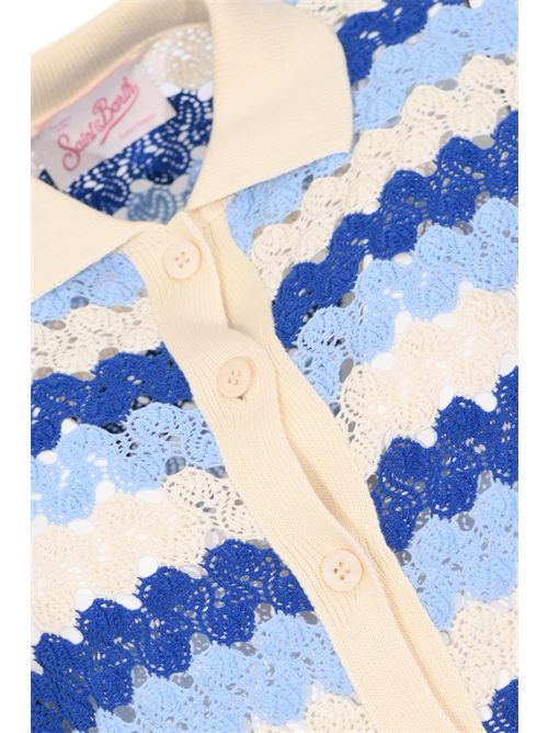 Polo camicia Monet in crochet di cotone Mc2 Saint Barth | MOE000100585L